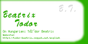 beatrix todor business card